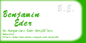 benjamin eder business card